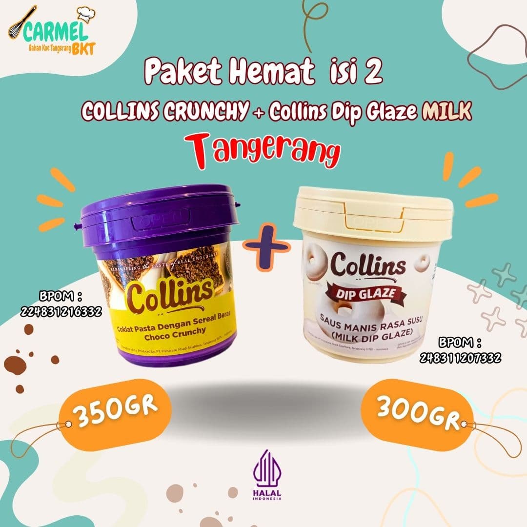 (PAKET ISI 2) Choco Crunchy 350gr & Glaze MILK 300gr